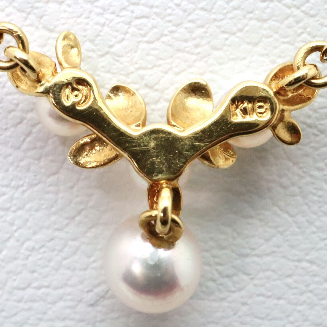 ＊TASAKI(田崎真珠)K18アコヤ本真珠ベビーパールペンダント＊m 約2.2g 約3.0~5.0mm珠 あこや baby pearl jewelry pendant necklace EB4/EB4