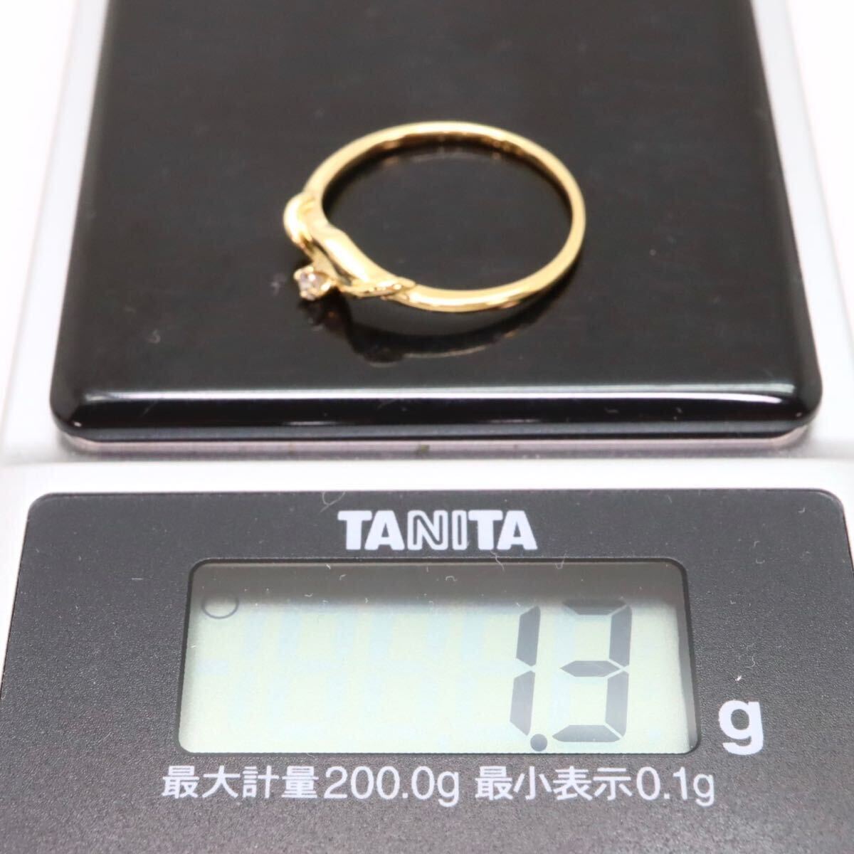 ＊MIKIMOTO(ミキモト)K18天然ダイヤモンドリング＊m 約1.3g 約11.5号 diamond ring 指輪 jewelry ジュエリー EA1/E