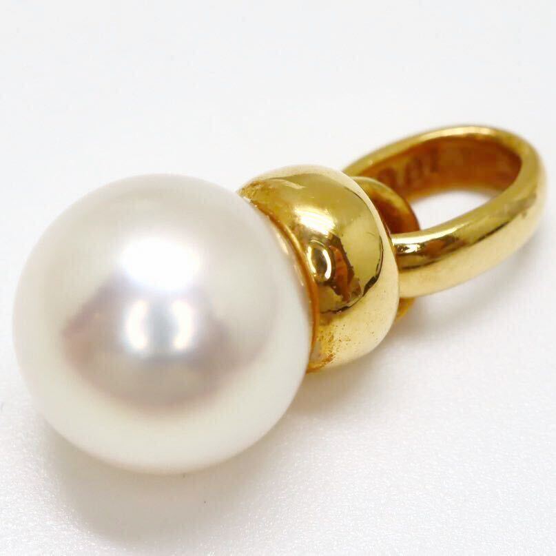  хорошая вещь!!*TASAKI( Tasaki Shinju )K18 Akoya книга@ жемчуг / натуральный бриллиант подвеска с цепью *m 1.5g жемчуг pearl diamond jewelry pendant DF1/DF1