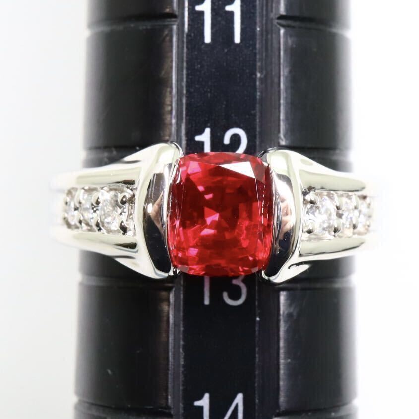 ＊CrescentVert(クレサンベール)Pt950ルビー/天然ダイヤモンドリング＊m 約10.0g 12.5号 ruby diamond jewelry ring 指輪 EE0/EE0_画像8