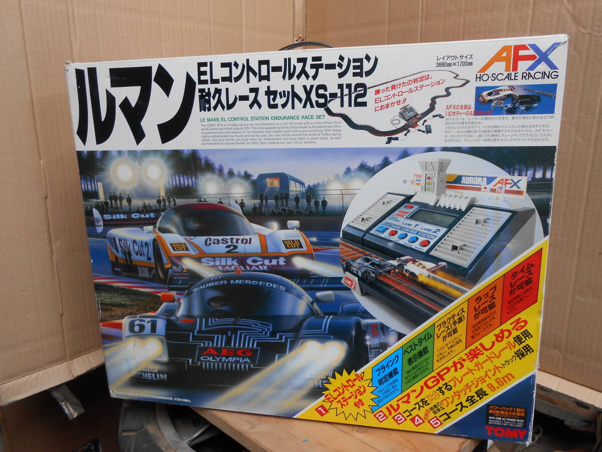 スロットカー、トミー AFX ルマン耐久レースセット XS-112、中古品、ジャンク扱い。の画像1