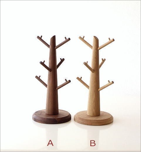  cup stand tree mug stand wooden natural tree natural wood wood cup tree [ type B] free shipping ( one part region excepting ) map3510b