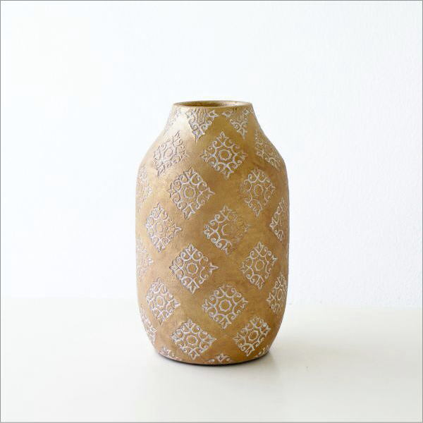 花瓶 おしゃれ 陶器 フラワーベース 花器 直径15×高さ26cm かわいい 陶器のベース MOROSアラベスク_画像6