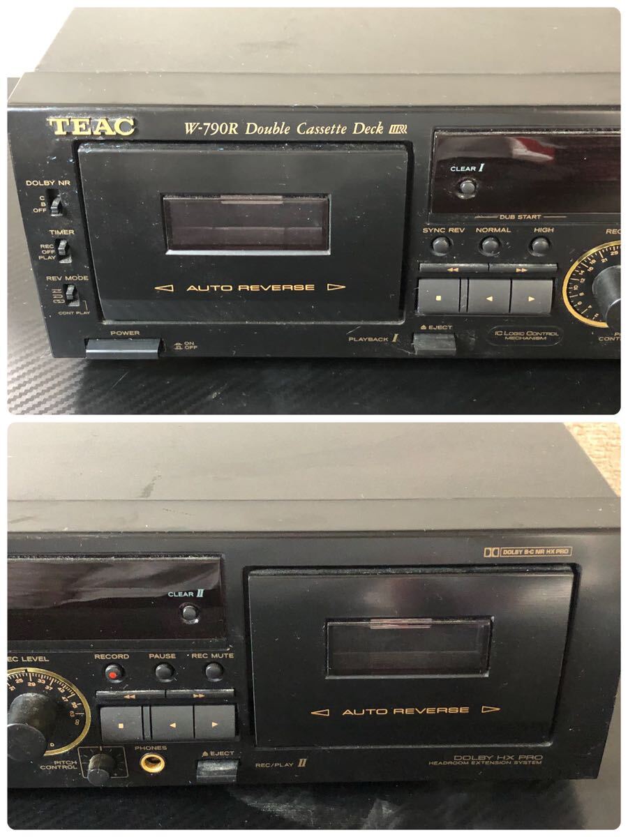 TEAC Teac double cassette deck W-790R Dub spool audio equipment 