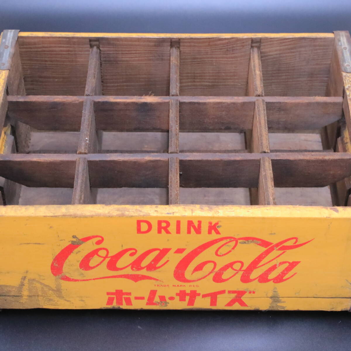 a//A7583[ Showa Retro ] Coca Cola Coca * Cola Home размер бутылка кейс ( дерево коробка ) стеклянная бутылка пустой бутылка совместно 5шт.@ подлинная вещь 