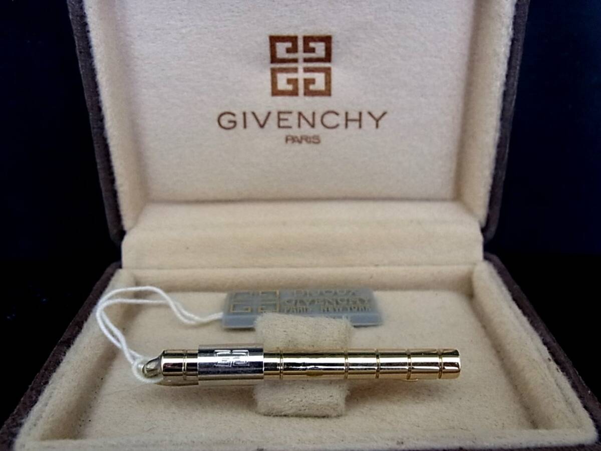 *N4944*# прекрасный товар с биркой # Givenchy [ серебряный * Gold ]# галстук булавка!