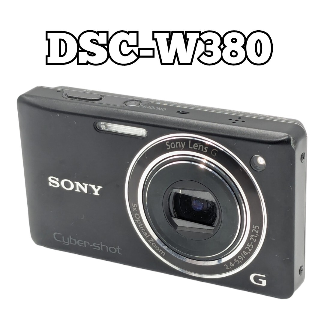 ジャンク SONY コンパクトデジタルカメラ Cyber-shot DSC-W380 ブラック 現状 ソニー デジカメ サイバーショット_画像1