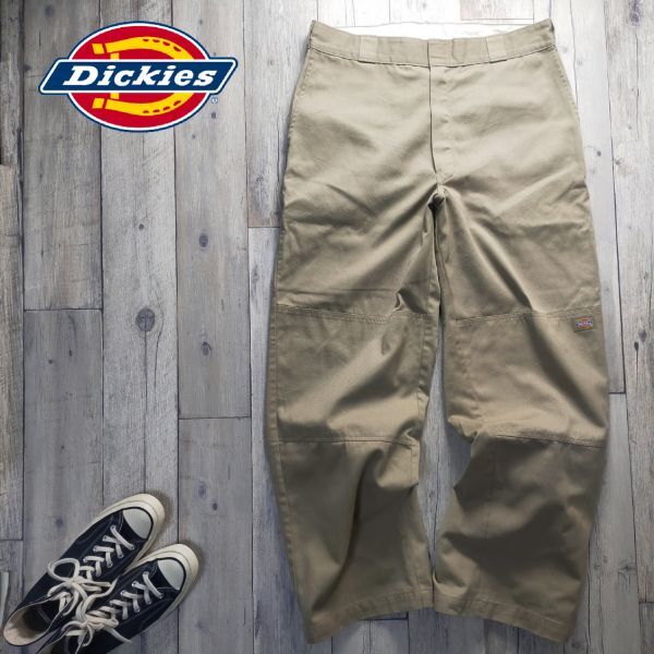 ☆Dickies-ディッキーズ☆　ダブルニー　ワークパンツ　 W36　ベージュ　 S1528_画像1