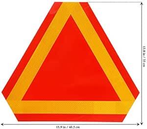ledmomo 反射板 三角 2枚組 低速車マーク 警告反射ボード 車用 リフレクター 後部 追突防止 赤 黄 トラック トラクタ_画像3