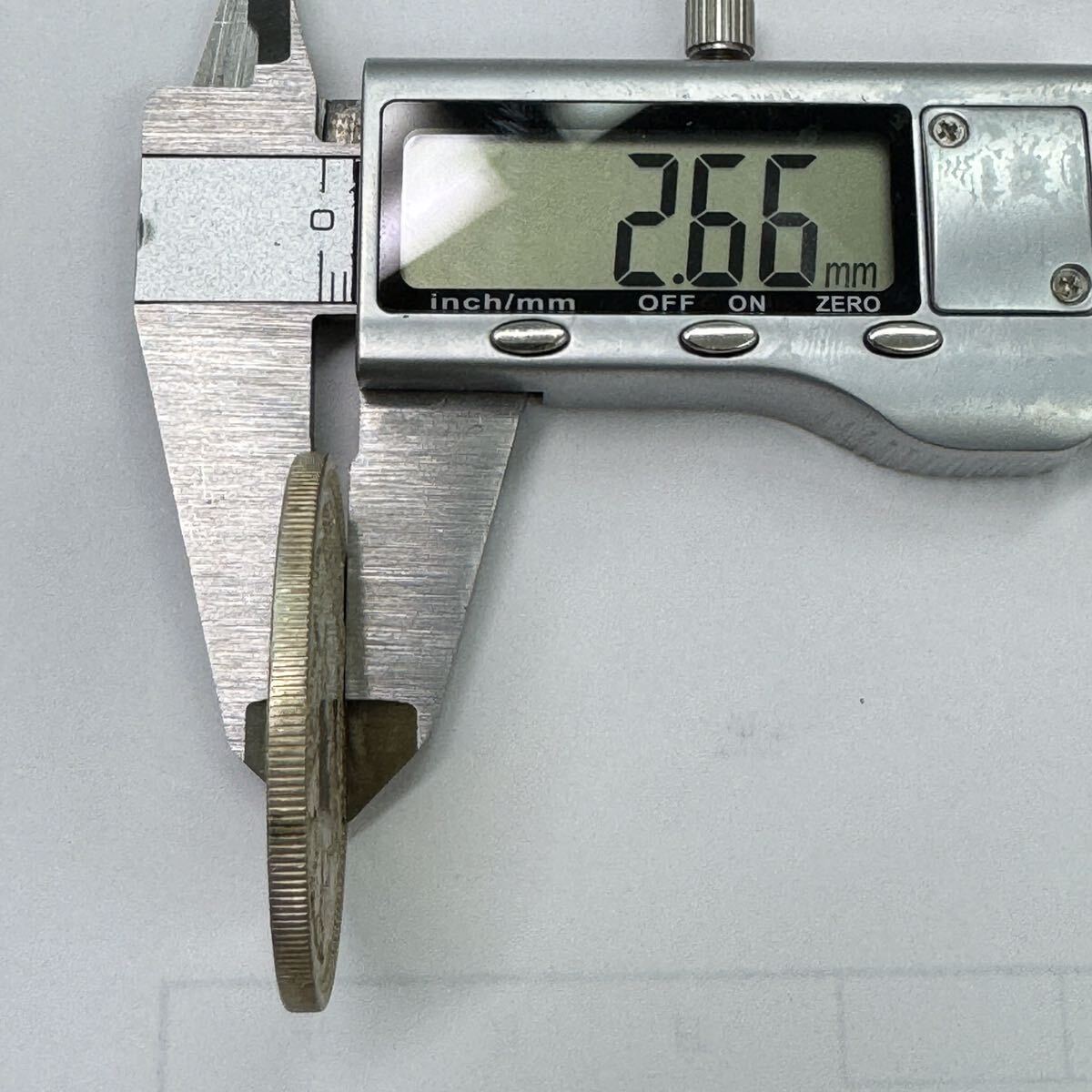 M9　明治銀貨　古銭　明治9年　貿易銀　総重量約27.22g　直径約38.79mm_画像7