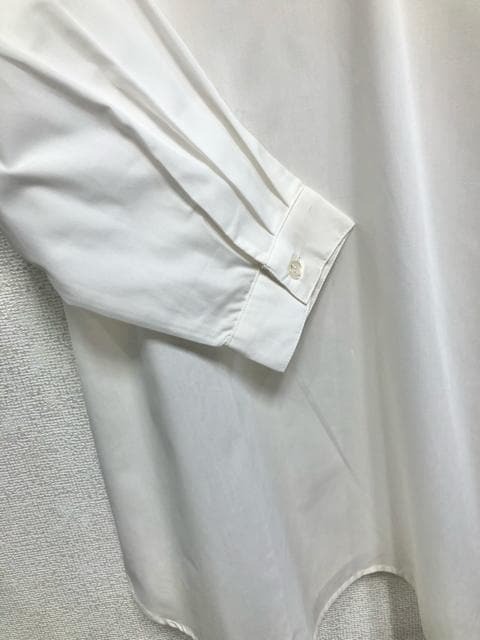 新品☆3L白系♪きれいめスキッパーシャツ♪ゆったり体型カバー♪わけあり☆b759