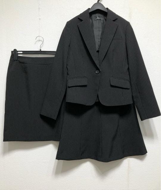 新品☆11号M♪黒系ストライプ♪2種スカートスーツ♪お仕事オフィス☆a709_画像2