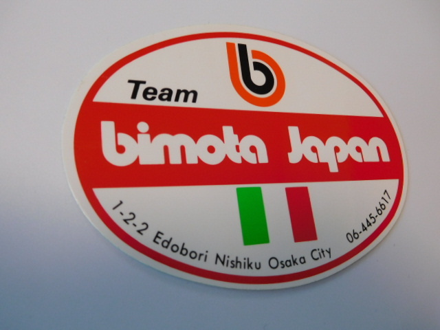 希少レア☆彡新品在庫品・Team bimota japan・ビモーター・大阪・ステッカー（11.7㎝）オートバイ・単車_UPです。