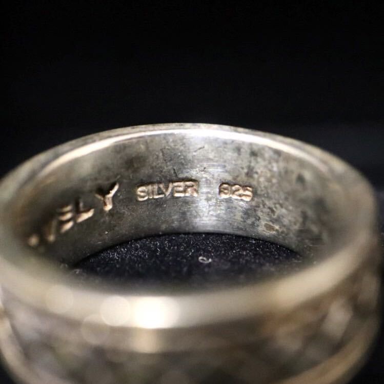 SILVER 925 刻印 デザインリング 指輪 シルバー アクセサリー 装飾品 約11号 B145_画像4