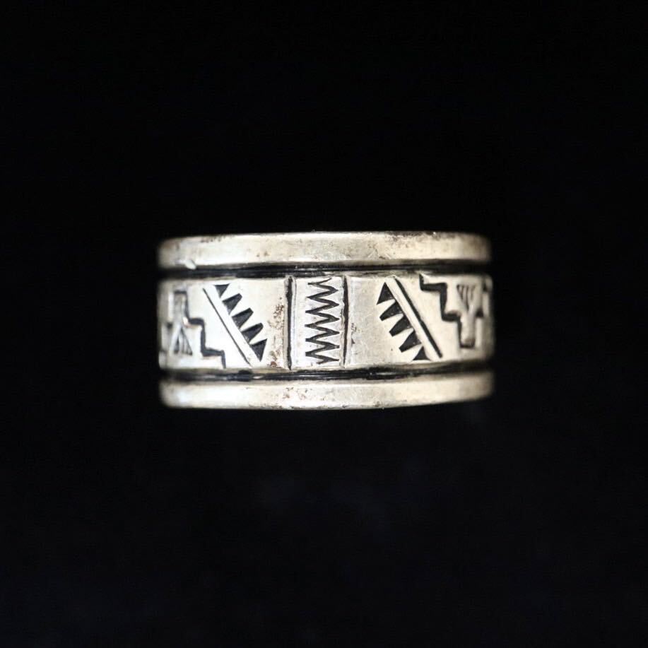 [ rare ] Navajo group Indian Native American nSTERLING stamp SILVER 925 silver ring ring accessory approximately 20 number B135