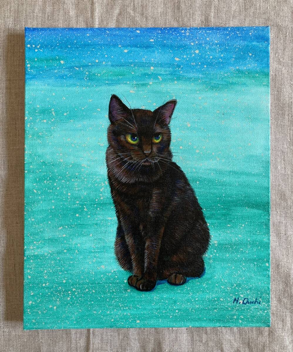 Yahoo!オークション - 黒猫 絵画 アクリル画 ネコ インテリア 真 Yahoo!オークション - 黒猫 絵画 アクリル画 ネコ インテリア 真