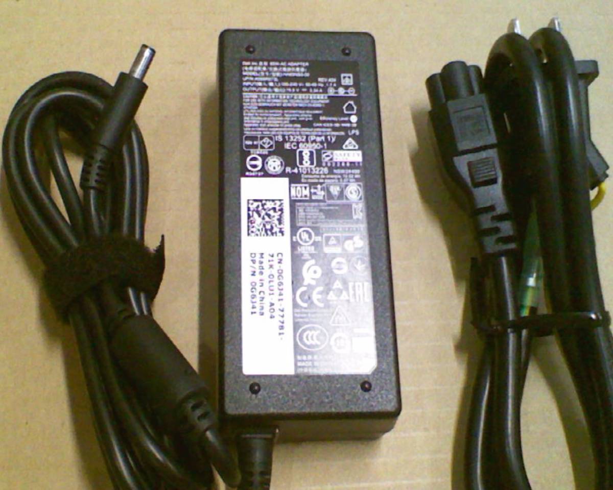 DELL original 65W 19.5V3.34A AC adaptor HA65NS5-00 / circle pin 4.5. connector 