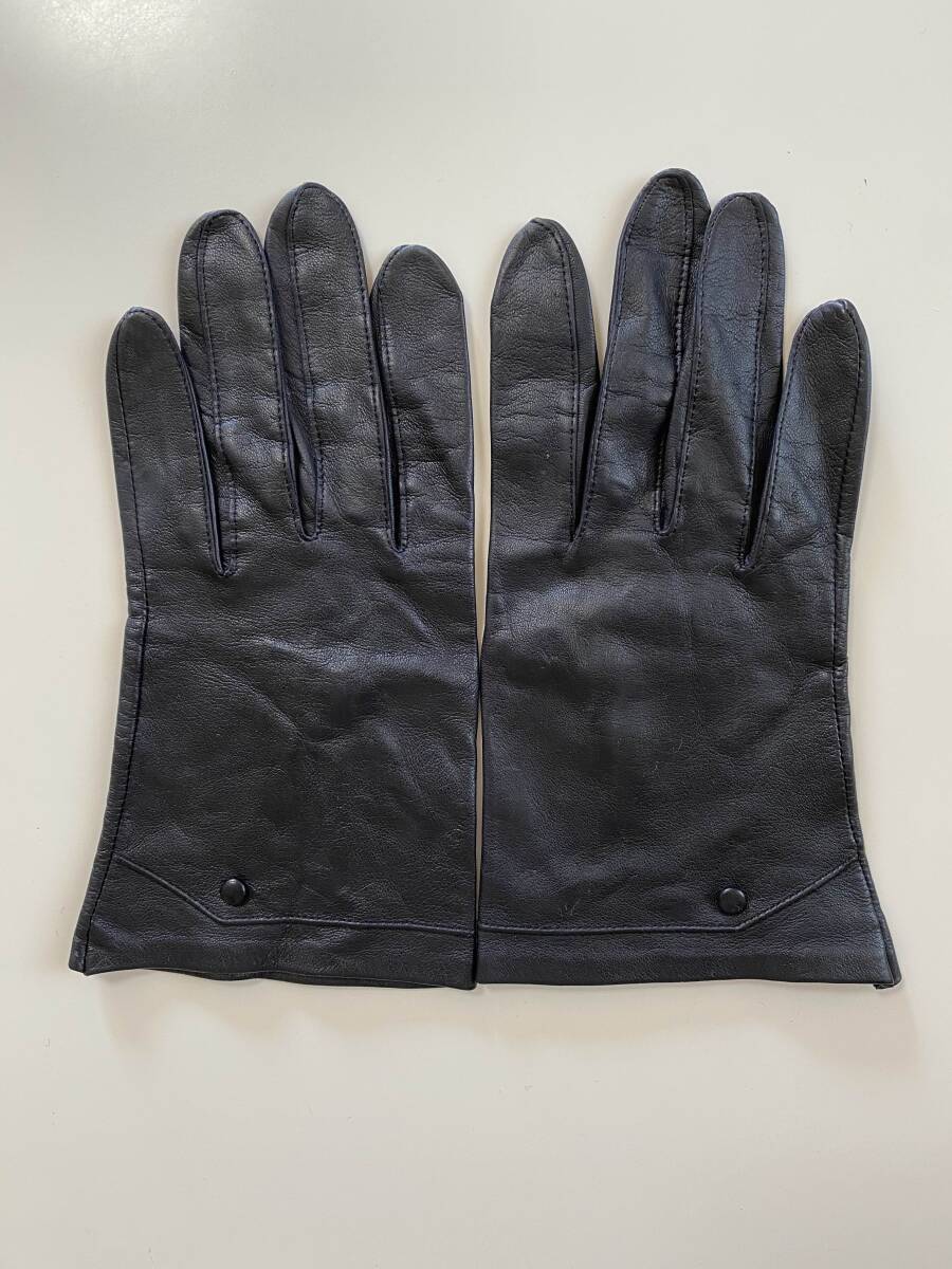 [ beautiful goods ] lady's leather glove black black leather gloves lining less 