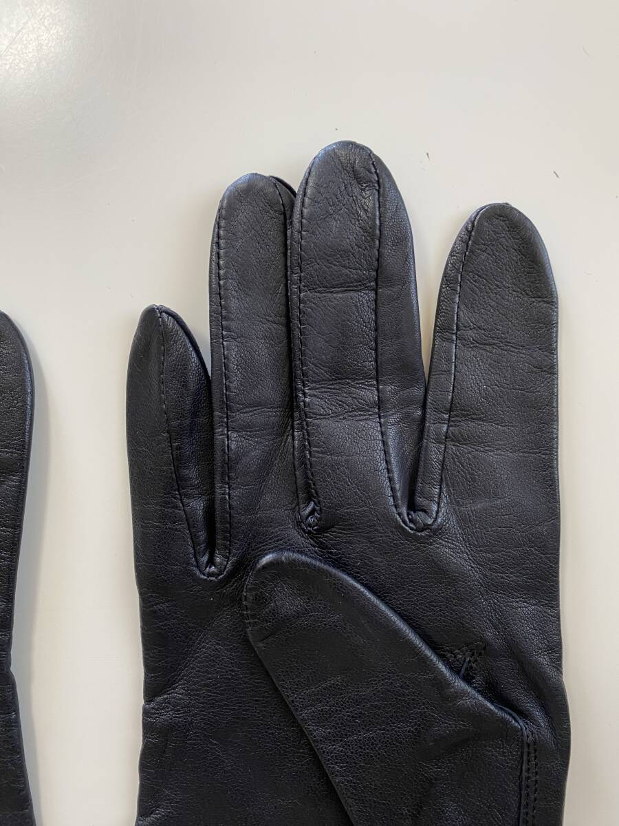 [ beautiful goods ] lady's leather glove black black leather gloves lining less 