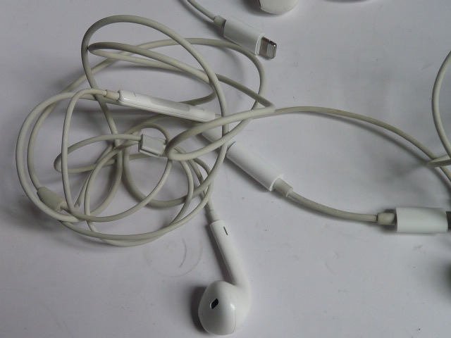 Apple アップル 純正品 イヤポッズ ５こ EarPods ミニプラグ◆ライトニング変換ケーブルつきの画像2
