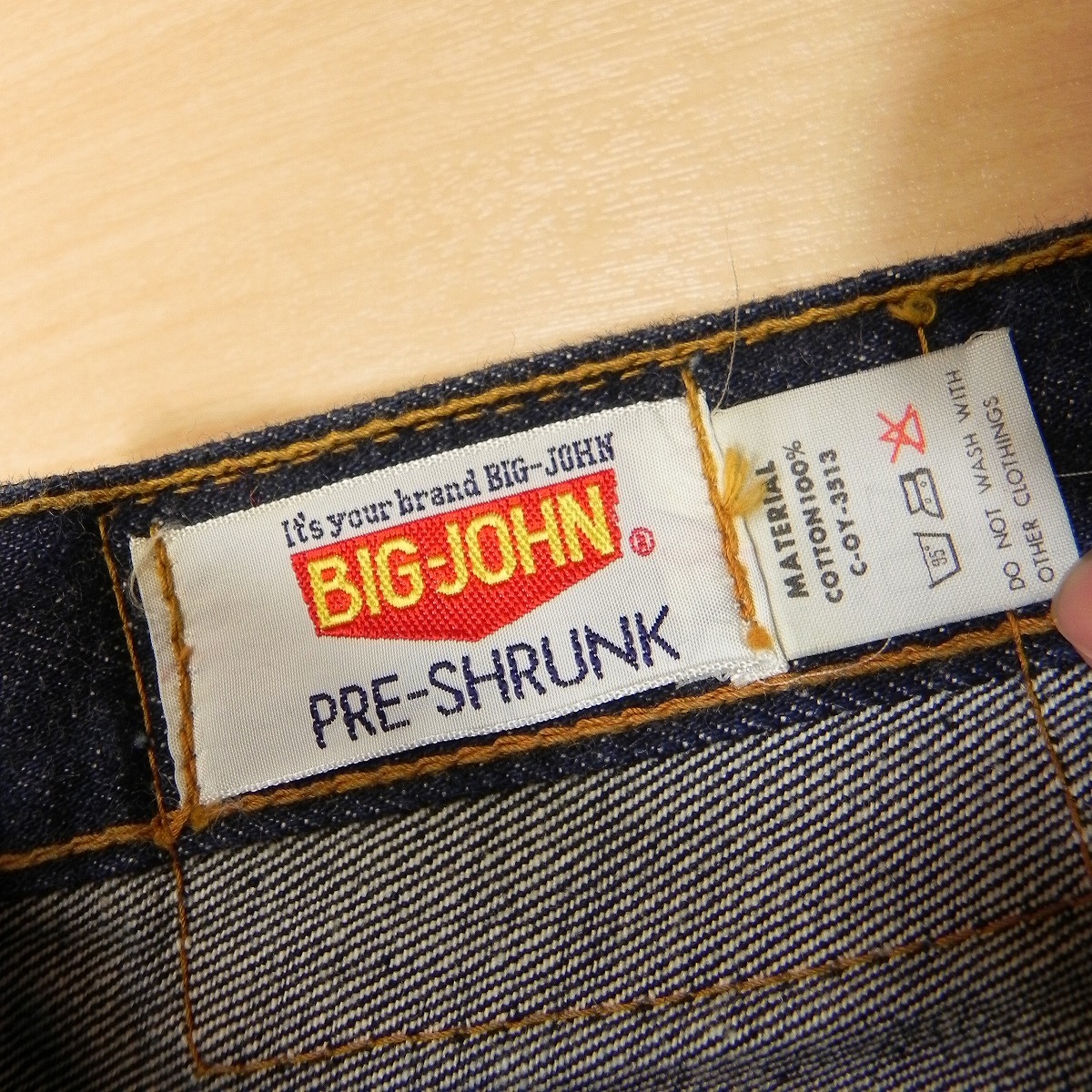 -627* редкий размер w40 * 60s 70s подлинная вещь Big John BIG JOHN Denim брюки джинсы ( местного производства Vintage ) б/у одежда ta long Zip *