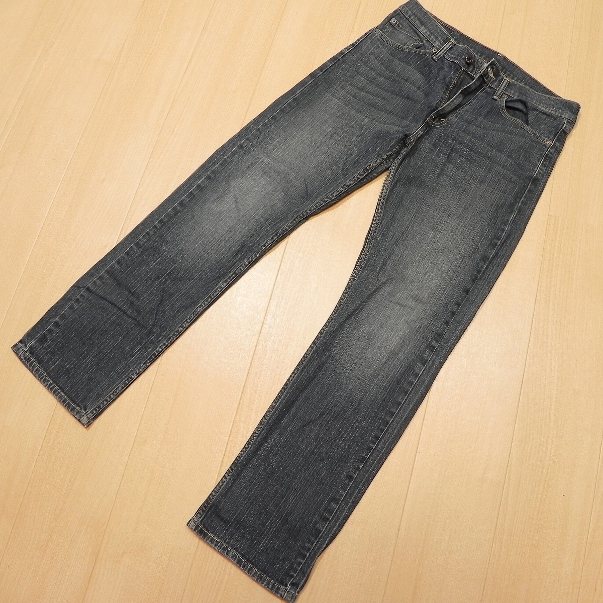 -809☆ Levis リーバイス 505 ユーズド加工 w32 ストレッチデニム 古着 デニムパンツ ジーンズ 即決 ★ _画像1