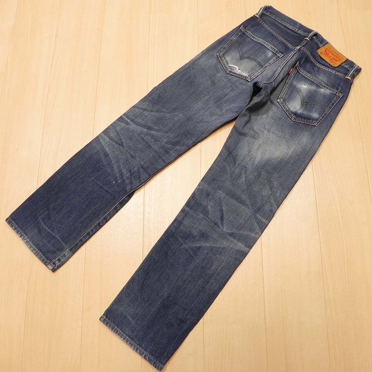 -827★ Levi's リーバイス 502 ユーズド加工 ジーンズ W29 ★ 古着 ダメージ デニムパンツ ★_画像2