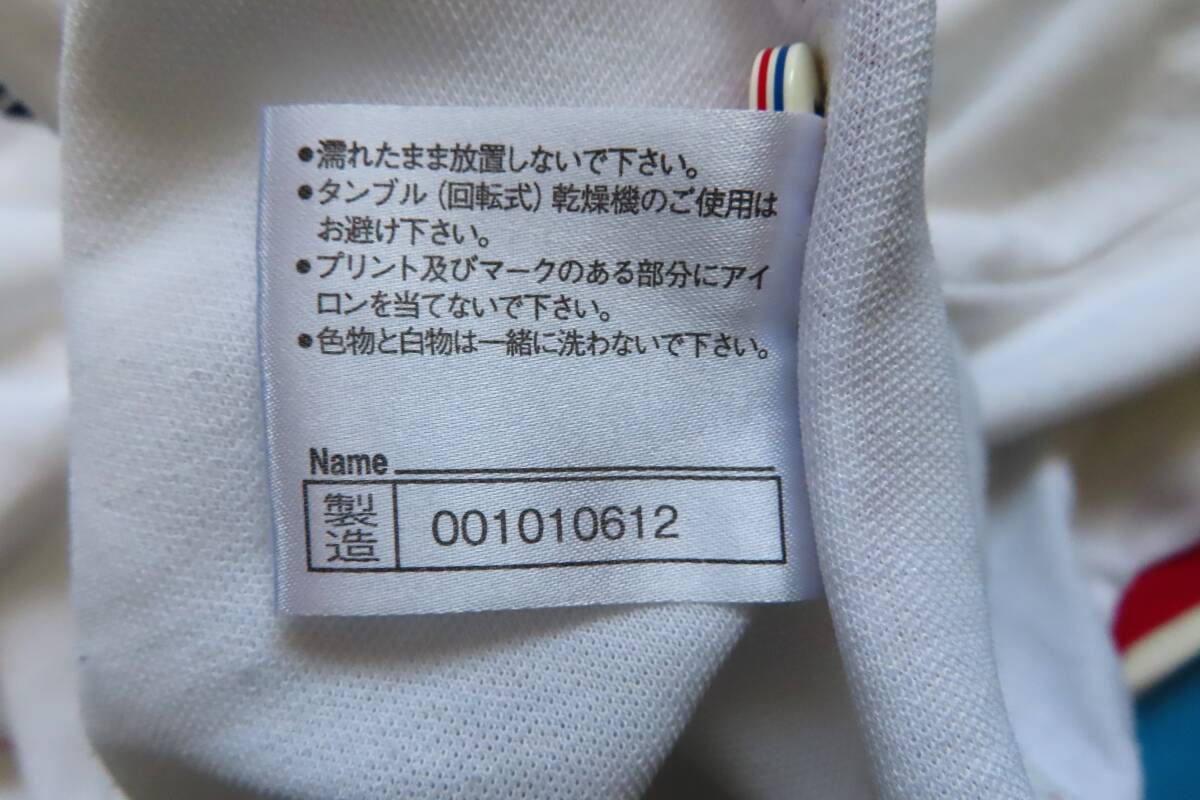 A60EF-245非売品ポロシャツ★日本製 ミズノ 日本代表支給 JAPANポロシャツ（ホワイト×ネイビー）サイズM_画像10