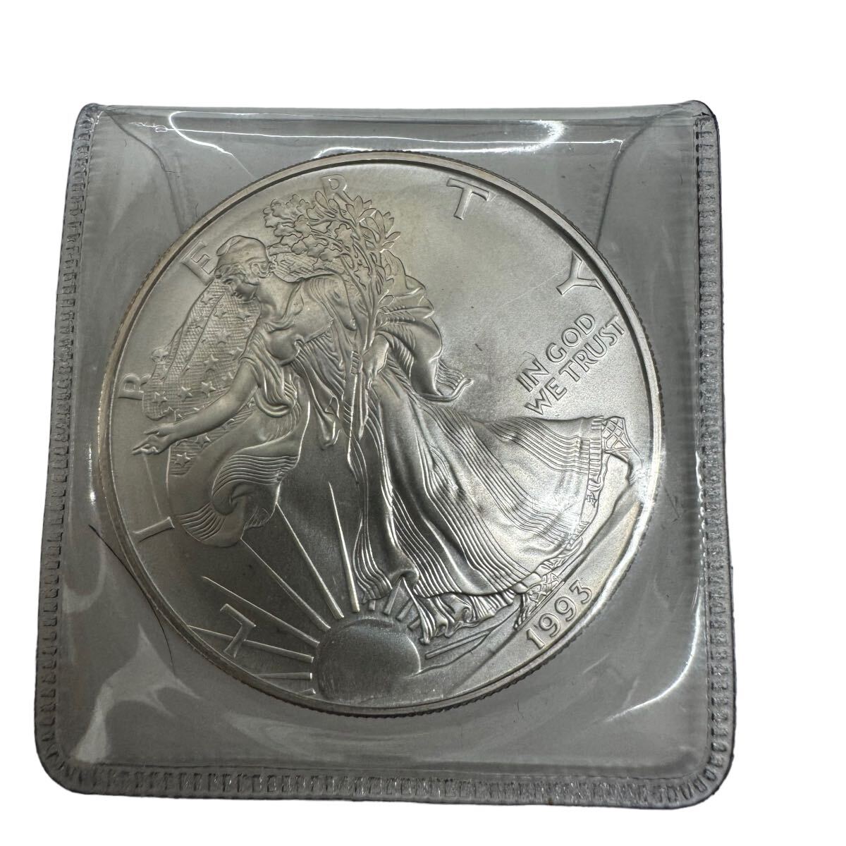 1993年 アメリカ イーグル ウォーキング リバティ 純銀 1オンス 銀貨 重量約31.2g 記念硬貨 銀貨 女神 リバティ アメリカンイーグル 10537_画像1