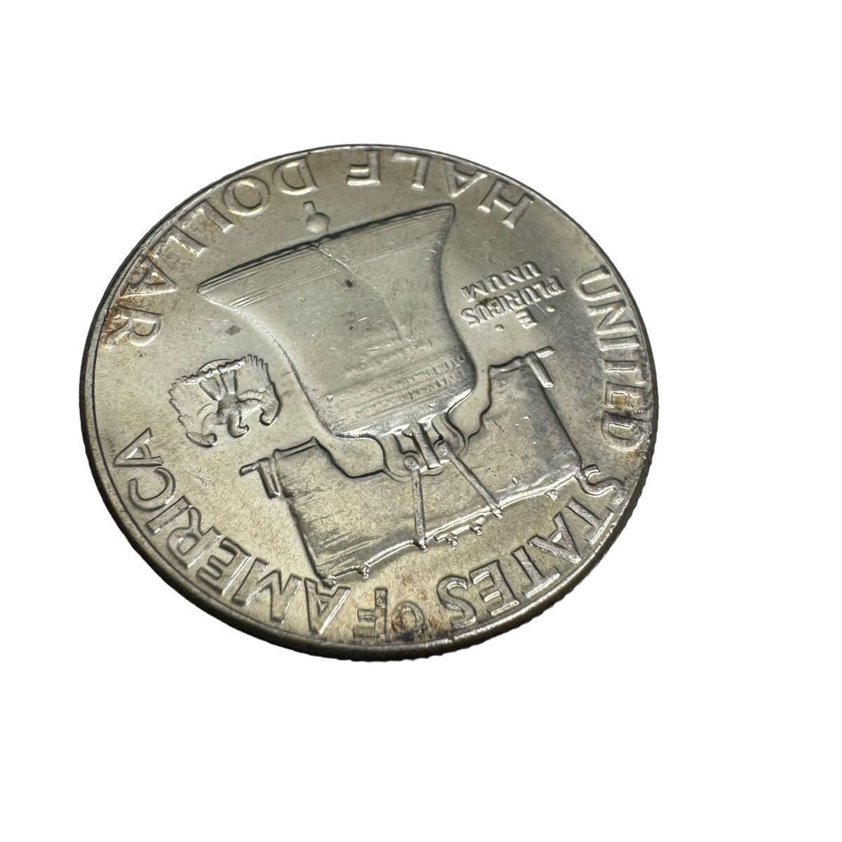 1963年 アメリカ リバティコイン LIBERTY ハーフダラー50セントフランクリン 硬貨 記念コイン 銀貨 10538_画像4