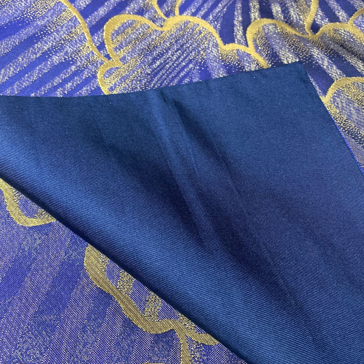 帯　御誂本仕上　袋帯 紫金糸刺繍　高級帯　着物帯　袋帯　横幅約30.5cm / 長さ約428cm 仕立て帯　和装 小物　　帯_画像7