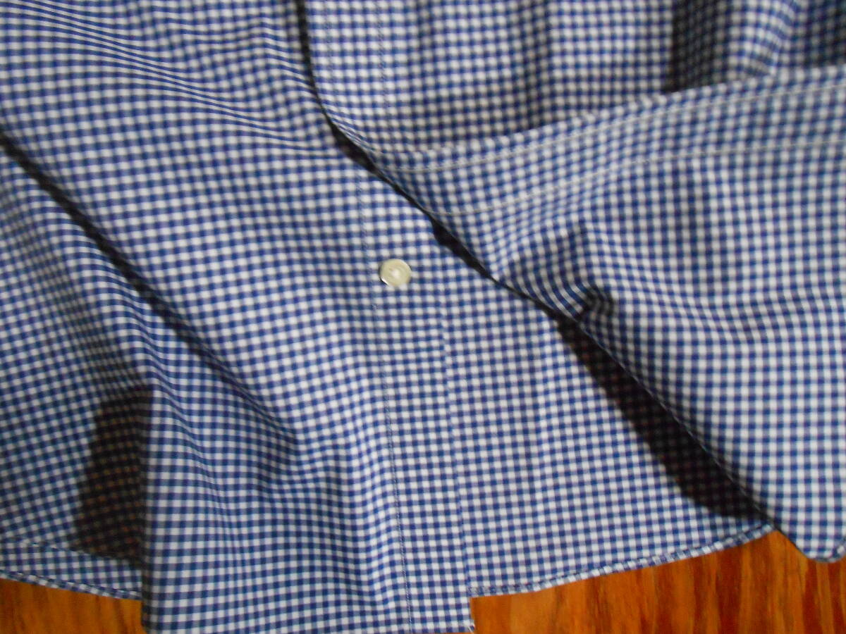 未使用（個人保管） 米国 Brooks Brothers しっかりとした高級スピマコットン使用 万能の美しいギンガムチェック柄のドレスシャツ US16の画像6