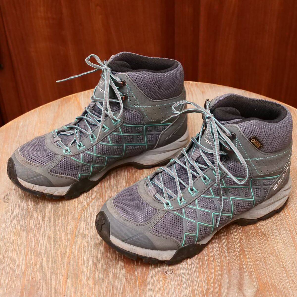 極美品◎【SCARPA】スカルパ GORE-TEX ハイドロジェンハイクGTX EU36 23.0cm前後 トレッキングシューズ 軽登山 レディース_画像3