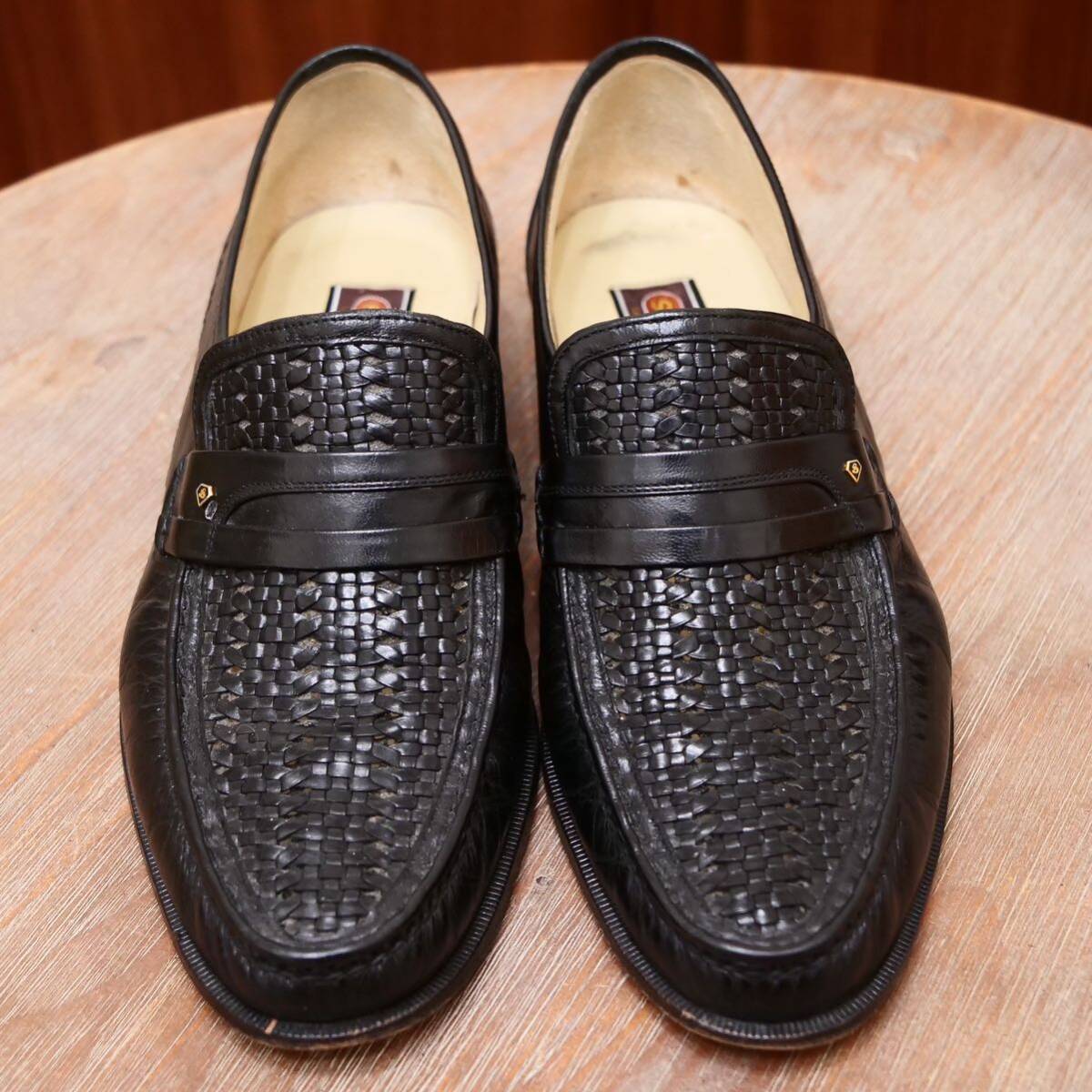 極美品◎【SPARTACUS】スパルタカス イントレチャートコンビローファー ブラック UK8.5 27cm ビジネスカジュアル メンズシューズ 革靴の画像10