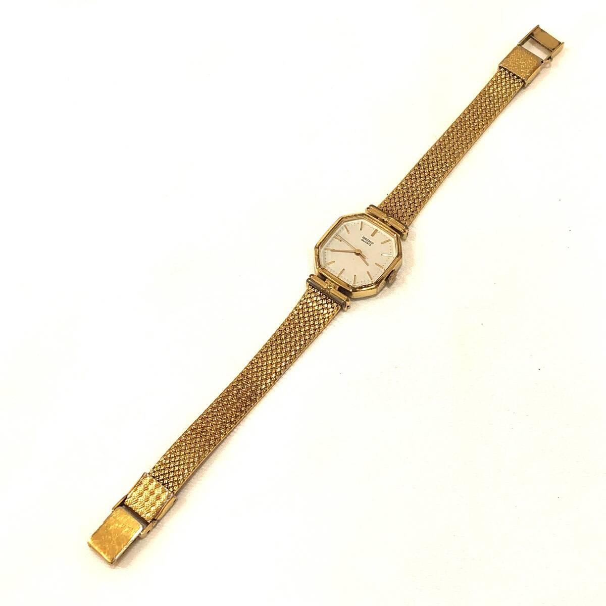 (M4028A) ☆１円スタート☆【 SEIKO 】セイコー レディース 腕時計 オクトパス GP クォーツ 稼働品 1421-5700【 白文字盤×ゴールド 】の画像2