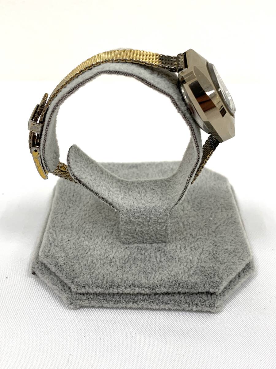 (HE884) TECHNOS テクノス GOLD Borazon Lady ゴールドボラゾンレディー ゴールドカラー AT 自動巻 腕時計 稼働品の画像4