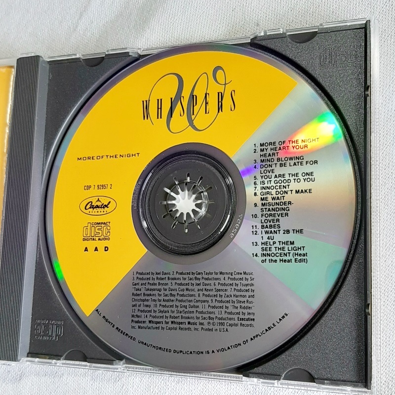 WHISPERS「MORE OF THE NIGHT」＊SolarからCapitolに移籍しての第1作目となった1990年発表のアルバム・15thアルバム　＊_画像4