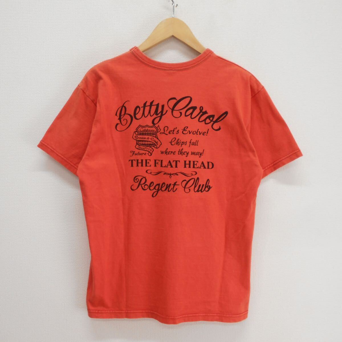 THE FLAT HEAD フラットヘッド 半袖Tシャツ プリント ロゴ 40 10116335_画像2