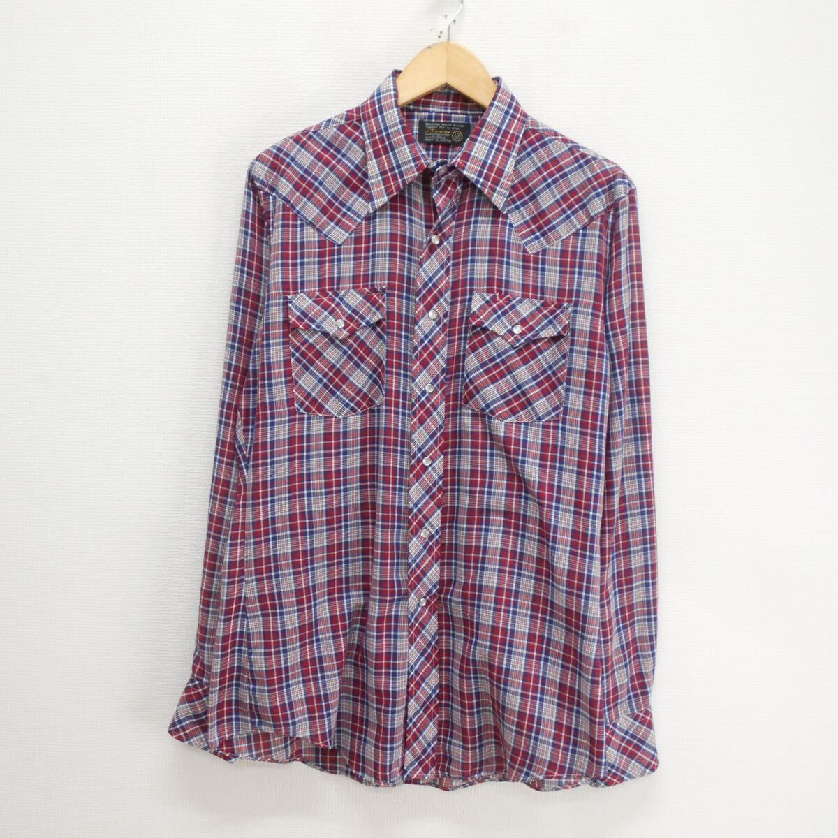 J C PENNEY ジェーシーペニー ウエスタンシャツ チェック 70s J C PENNEY ジェーシーペニー ウエスタンシャツ チェック 70s