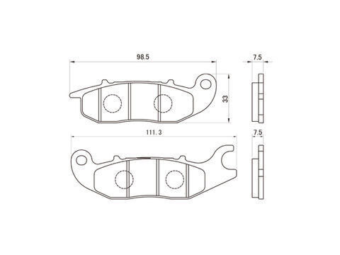 デイトナ DAYTONA バイク用 ブレーキパッド 赤パッド No.071 （セミメタルパッド） 79855_画像3