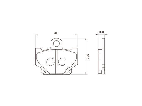 デイトナ DAYTONA バイク用 ブレーキパッド 赤パッド No.022 （セミメタルパッド） 79806_画像2