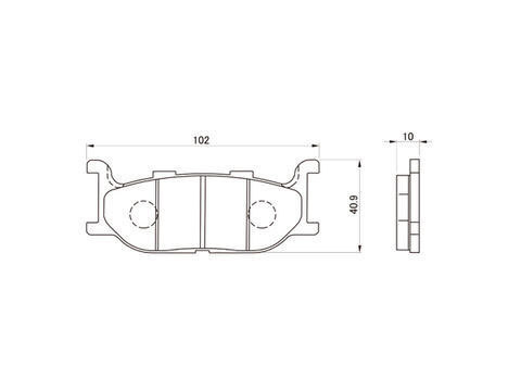 デイトナ DAYTONA バイク用 ブレーキパッド ハイパーパッド No.032 （セミメタルパッド） 78147_画像2