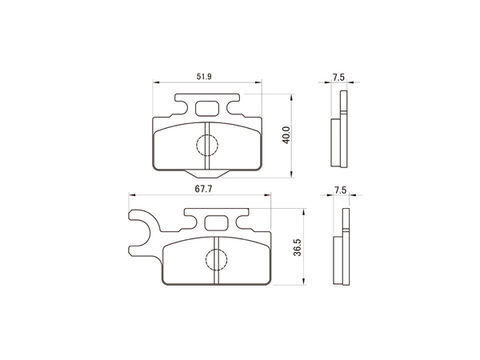 デイトナ DAYTONA バイク用 ブレーキパッド ハイパーパッド No.076 （セミメタルパッド） 78156_画像3