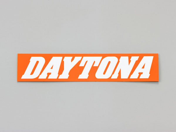デイトナ DAYTONA 「DAYTONA」 ステッカー 角ステッカー オレンジ/白（文字） 150mm×30mm 21259_画像1
