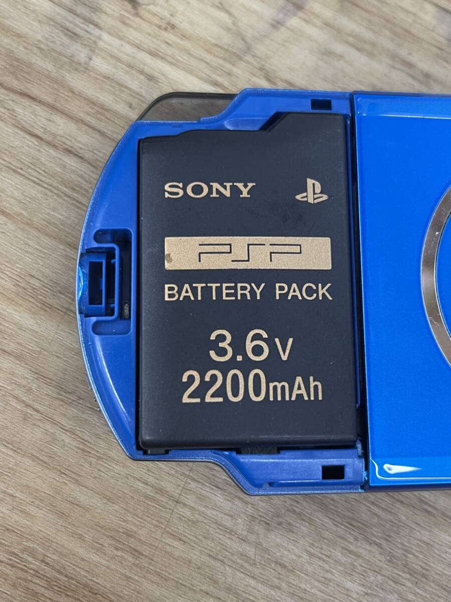 送料無料S85236 PlayStation portable ゲーム機 本体 SONY PSP-3000 PSP ブルー_画像3