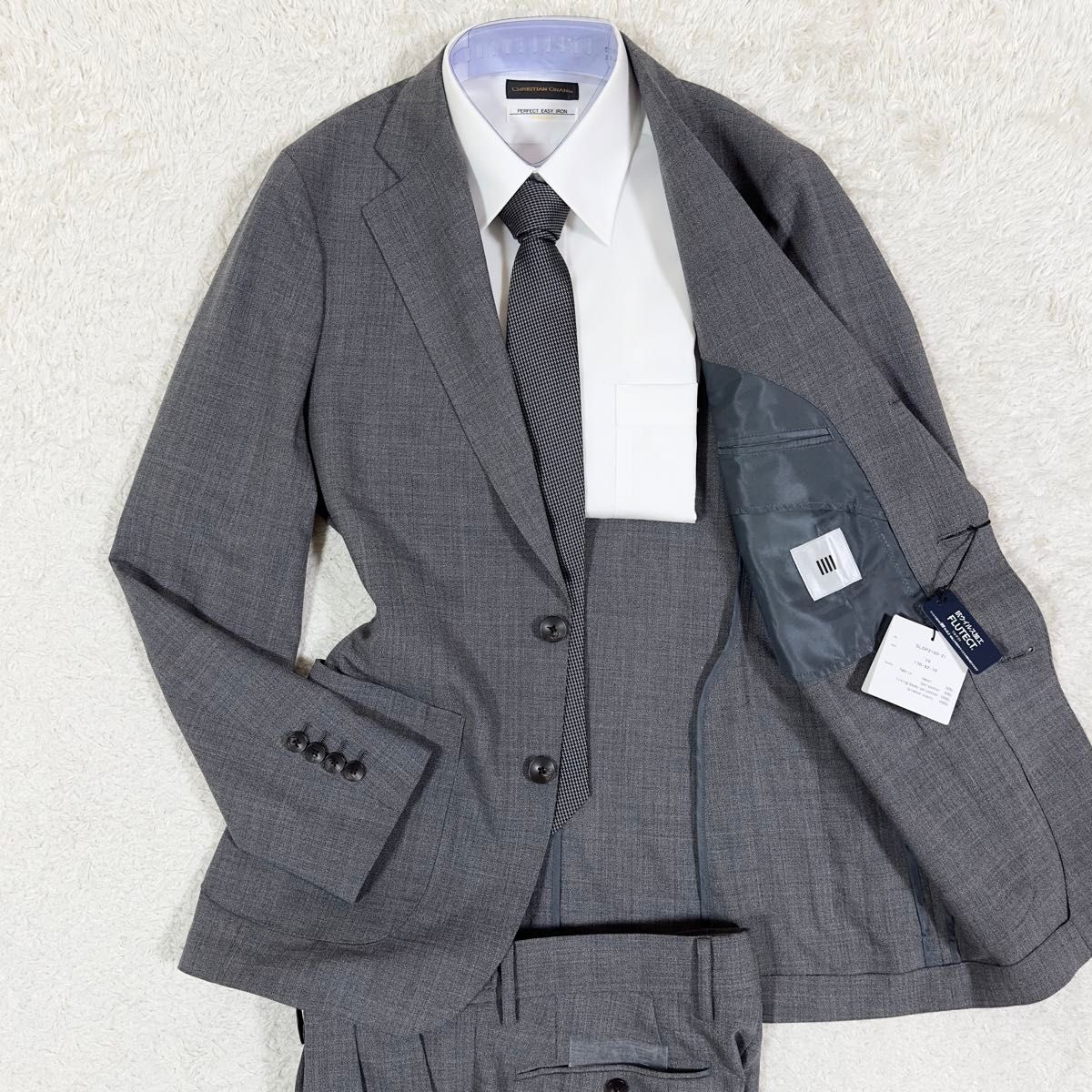 未使用タグ付き/SUIT SELECT/スーツセレクト スーツ セットアップ NEW ZEALAND WOOL グレー Y5 M位