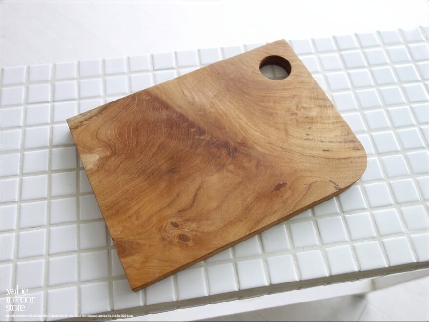 チークカッティングボード25N まな板 キッチン用品 一枚板 調理用 天然木 銘木 ナチュラル 木製 シンプル 無垢 天然オイル仕上げ 25x18cm_画像1