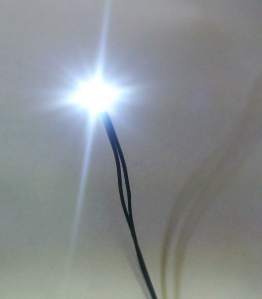  trial for 3V specification white color chip LED resistance * electric wire attaching 1 pcs 