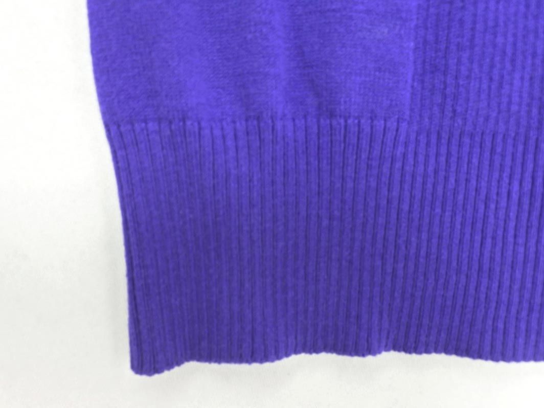  cat pohs OK BLACK BY MOUSSY black bai Moussy rib switch no sleeve knitted sweater size1/ purple #* * eea1 lady's 