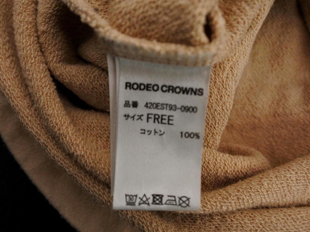  Rodeo Crowns Logo embroidery Parker One-piece sizeF/ beige #* * eea1 lady's 